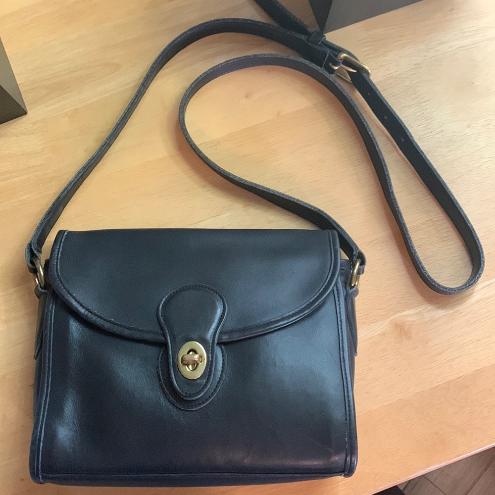 Authentic Vintage Coach Blue Messenger Bag